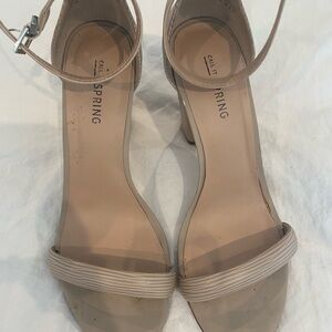Call It Spring Women's Beige Strappy Heels